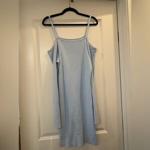 American Eagle Outfitters Light Blue Long Sleeve Sweater Dress (Size XL)
